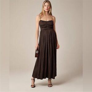 NWT J. Crew Collection ruched maxi dress in luster georgette Size 8
